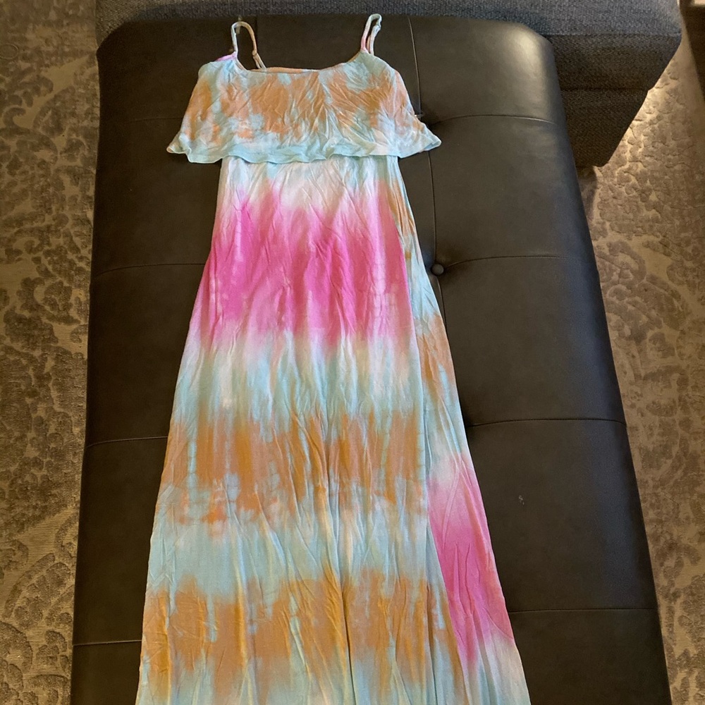 Tie dye maxi dress